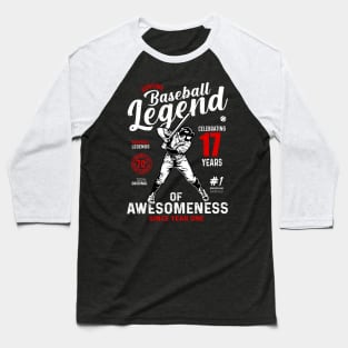 17th Birthday Gift Baseball Legend 70 Years Baseball T-Shirt